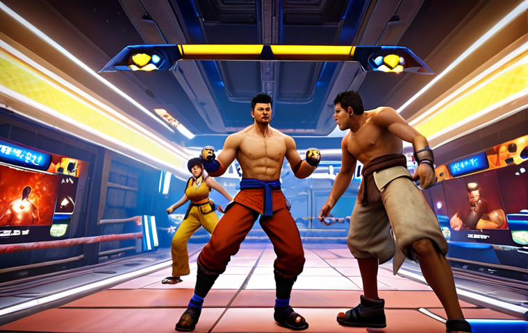 Focus on the interplay of new characters like Rashid and A.K.I. mid-fight, showcasing their unique abilities and the game's vibrant, fluid animation style. The scene should exude intense energy and the strategic depth of SF6's gameplay, highlighting the dazzling effects of Drive Gauge usage. Capture the excitement of fresh combat dynamics and the game's stunning graphics.

**Image Prompt 2:**
An energetic depiction of the Malaysian Street Fighter 6 community. A group of diverse young adults, representing Malaysian gamers, are gathered, eyes fixated on a large screen displaying new SF6 character reveals or an intense e-sports match. Their expressions show excitement, anticipation, and animated discussion. Elements like gaming peripherals, subtle SF6 branding, and a lively, communal atmosphere should be prominent, reflecting their deep engagement and passion for the game.